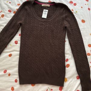 Old Navy Brown Cable Knit Sweater